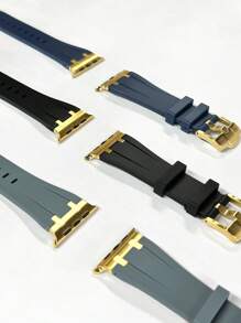 优质商务表带兼容 Apple Watch 表带，硅胶运动表带 Apple Watch 液态硅胶腕带 适用于 42mm/44mm/45mm/46mm/49mm - 42mm/44mm/45mm/49mm - 查看 3