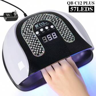 LIMEGIRL 全新大功率快干指甲灯，LED 指甲烘干机 UV 凝胶指甲固化灯 57 个 LED 指甲灯专业用于凝胶抛光干燥，美国插头