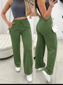 Winde Leggings Pants With Fleece - màu xanh lá - Xem 2