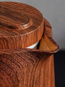 1 pieza Botella aislada de 1000ML/33.8oz con diseño de madera, con interior de vidrio, cafetera con dispensador de botón y asa de madera, de vuelta al colegio