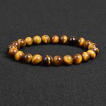 1 件 8 毫米时尚天然石疗愈水晶弹力串珠手链可作为珠宝礼物