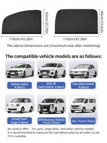 4PCS Car Window Mosquito Nets For Installation