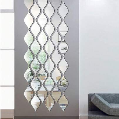 10 件/15 件/20 件自粘泪珠镜装饰亚克力墙贴，适用于家庭装饰、镜子背景礼物、生日毕业房间装饰墙面装饰浴室装饰卧室装饰房间装饰用品客厅装饰家居装饰客厅墙壁艺术墙纸个性化贴纸镜子墙墙镜房间镜子