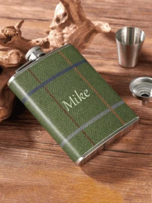 定制文字 8 盎司不锈钢酒壶，便携式防漏户外酒精容器，230 毫升轻便旅行酒壶，适合露营徒步旅行，金属酒瓶