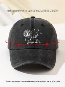 1 件女式花卉印花水洗软顶可调节棒球帽，复古时尚风格，适合户外、运动、露营、旅行、节日礼物