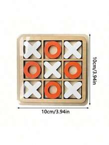 Juego de Tres en Raya de X y O de madera, juego de estrategia de tablero de mesa de 3 en raya