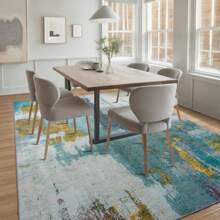 Homore Entrance Rug Indoor Door Mats For Entryway Modern Abstract Washable Rug Non Slip Throw Rugs For Bedroom, Kitchen, Front Door Entryway - Blue - View 4