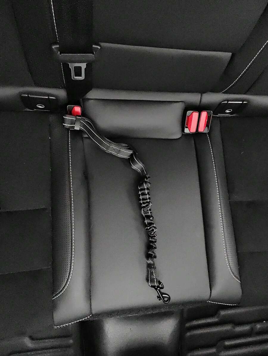 1pc Reversible Reflective Elastic Adjustable Leash, Shatter-Proof Car Tether Suitable For Pets Traveling