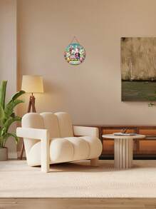 1 Stück 2D bedruckte Wanddekoration mit Oster-Motiv, Eiern und Schmetterlingen, hochwertiges Holzmaterial, vielseitige Hängedekoration, moderner minimalistischer Stil, geeignet für Eingangsbereich Osterdekoration, Oster-Party Geschenk