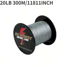 300m 4-Strands High Strength 6-100LB Fishing Line, Braided Line - Grey - View 16