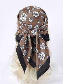 1 Chiếc khăn quàng cổ dài 90 cm họa tiết hoa nhỏ thời trang, khăn quàng cổ bằng lụa giả cổ điển chuyên nghiệp đa năng - Nhiều màu - Xem 9