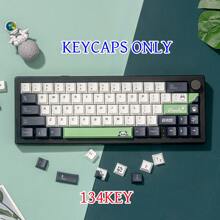 shsosk Teclas personalizadas con perfil OEM, con tema de panda, tinte sublimado en PBT y katakana translúcidos - Multicolor - Ver 1