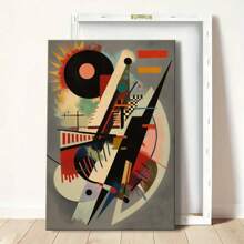 1 Pc, A Painting In The Style Of Kandinsky, Original, Canvas, Wall Art, Living Room Wall Decor, Bedroom, Bathroom, Framed Wall Newspaper, Art Prints, Wall Art, Home Decor, Holiday, Gifts. Home Decoration Festivals 1 - Multicolor - View 8