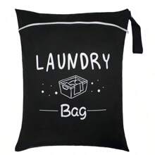 Bolsa de lavandería de viaje extra grande y resistente al agua - Poliéster duradero, compartimento seco/húmedo, asa ajustable, cierre con cremallera, lavable, 40 x 50 cm - Perfecta para gimnasio, yoga, natación y talla grande