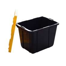 Kit 2 Cajas Almacenamiento 42L Tapa Multiusos Resitente - Amarillo - Ver 7