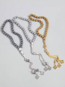 1 件复古 Tasbih 风格 33 颗珠子手链，优雅男士串珠手链，念珠礼物 - 均碼 - 查看 11