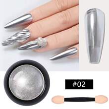 镜面粉 - 激光全息香槟金、奢华金、超光泽金属美甲粉 - 彩色 - 查看 5