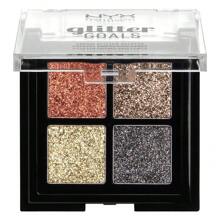 Paleta cuádruple de crema de purpurina Glitter Goals de NYX - 02 Galáctica - Ver 2