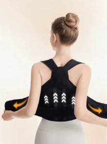 1 pieza Tirantes ajustables para mujer para deportes al aire libre, con soporte para la espalda y la cintura, correa doble transpirable para la cintura, tirantes para fitness y correr