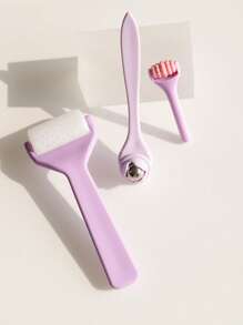 3pcs Makeup & Skincare Brushes Set, Home Spa Care Tools, Facial Massage For Glowing Skin, Eye Massager, Skin Care Gift For Women