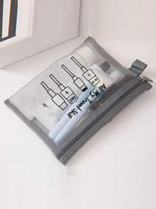 网眼化妆包，带旅行数据线图案，红色气垫收纳便携式收纳包，化妆包，护肤包，旅行必需品，宿舍用品，婚礼新娘礼物，母亲礼物，生日礼物，送给朋友和老师的礼物，浴室收纳，珠宝收纳，唇油和化妆品收纳袋学校用品化妆包节日必需品化妆包化妆袋化妆品收纳袋节日冬季豹纹腊肠犬女士礼物