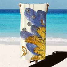 1pc Feather Pattern Extra Large Beach Towel - Soft, Light-Weight, Absorbent Polyester Bath Towel, Suitable For Travel, Swimming, Camping, Yoga, Beach Party, Fitness And Seaside Vacation, Perfect Gift For Family And Friends Mother's Day Flowers, Personalized Gifts For Mom, Last Minute Gifts, Mother's Day Ideas, Mothering Sunday Gifts, Handmade Cards For Mum, Best Mother's Day Gifts Under $50 Summer, Holiday