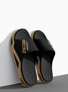 Men's Spring To Summer Fashion Slippers, Casual Open Toe Wear-Resistant Sandals, Suitable For Indoor, Outdoor, Beach, Shower, Walking, Bathroom, Household, Unisex, Shower Shoes - Multicolor - View 4