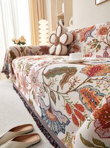 1 szt. Amerykański styl kwiatowy/botaniczny pokrowiec na sofę/narzuta, wielofunkcyjny prezent wielkanocny, urodziny, ukończenie szkoły, pokrowiec na sofę, wystrój salonu, wystrój pokoju