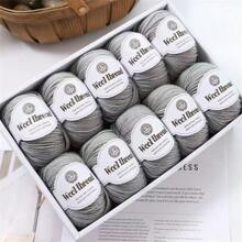 1 Set Of 10 Mixed Wool Yarn Skeins, Total Weight 1.1 Lbs, With Various Color Combinations Available. These Soft And Skin-Friendly Yarns Are Suitable For Sweaters, Scarves, Hats, And Other DIY Crafts.