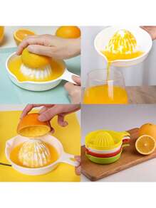 1/4pcs Manual Citrus Juicer - Mini Kitchen Handheld Lemon And Orange, Orange Juicer, Kitchen Tool - Multicolor - View 8