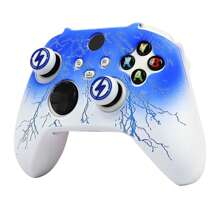 RALAN Lightning Design Controller Skin With 2 Thumb Grips Compatible With Xbox Series X Wireless Controller , Anti-Slip Silicone Controller Cover Protector Case - Multicolor - View 10