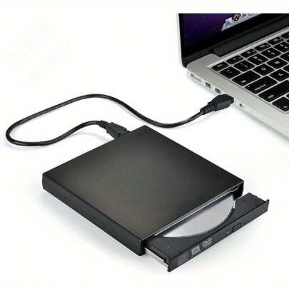 Youyijia External CD DVD Drive USB 2.0 Slim Portable CD Reader High Speed DVD Writer For Laptop Desktop PC Windows OS Pro