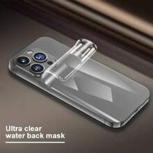 3 piezas Película de hidrogel para cubierta trasera compatible con iPhone 16 Pro Max/15/14/13/12/11 Pro Max Plus, acabado brillante, ultra delgado, anti-arañazos, anti-huellas dactilares, recubrimiento hidrofóbico y oleofóbico (Atención: La película de este producto es muy delgada) - 3 piezas - Ver 8