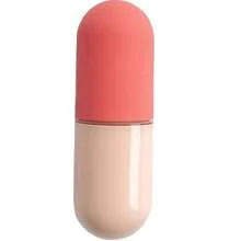 2pcs Mini Travel Foundation And Serum Dispenser Bottle With Brush - TSA-Approved, Leak-Proof, Portable Cosmetic Container For Liquid Foundation, Powder And Creams, Beige And Red Plastic Design, Travel Cosmetic Bottles Home Bathroom Decor Fall Decor - Multicolor - View 11