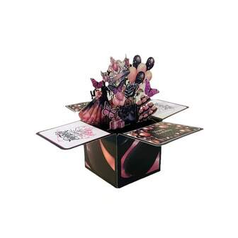 1set 3D Handmade Hollow Paper Carving HAPPY BIRTHDAY Card, Creative Birthday Party Decoration, Surprise Gift Card