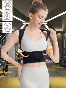 1 pieza Tirantes ajustables para mujer para deportes al aire libre, con soporte para la espalda y la cintura, correa doble transpirable para la cintura, tirantes para fitness y correr