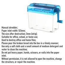 1pc Manual Paper Shredder, Mini Desk-Top Hand-Operated Shredder For Home Office Use