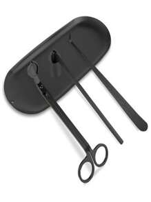 4pcs Candle Snuffer Tools Set: Candle Snuffer, Candle Wick Trimmer, Candle Snuffer Cover, Candle Snuffer Hook & Stainless Steel Tray Gifts Birthday Graduation,Wedding - Multicolor - View 15