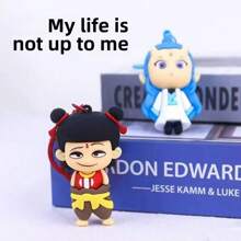 哪吒 2 魔童惹海灵感钥匙扣吊坠，3D 可爱卡通配饰，适合作为派对礼物、生日礼物、复活节礼物 - 彩色 - 查看 4