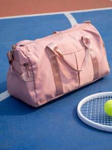 Mochila deportiva de viaje de moda para fitness, mochila de yoga, mochila portátil multifuncional de color sólido de gran capacidad con compartimento para zapatos - Rosa - Ver 4