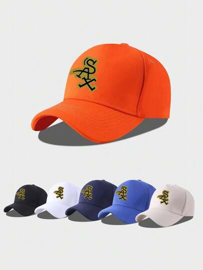 1 件动漫/漫画名侦探柯南主题字母印花棒球帽，男女通用户外防晒帽