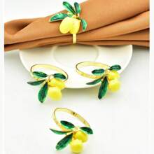 2/4/6/12pcs Napkin Rings, Lemon Shaped Napkin Ring, Decorative Napkin Rings, Dinner Napkins Rings For Wedding Decorations, Ceremony, Napkin Rings Buckles For Table Decorations, Wedding, Dinner, Party Decoration - Multicolor - View 13