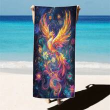 1 Piece Extra Large Beach Towel - Quick Drying, Soft, Lightweight, Sand-Free, Microfiber Material, Cute Bird Design, Ideal Gift For Women And Adults, Suitable For Pool, Travel And Swimming Summer, Holiday
