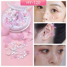 面部宝石和珍珠花蝴蝶化妆、节日珠宝、发饰、水钻贴纸适用于面部、眼部、指甲、化妆工艺品、身体 - 彩色 - 查看 14