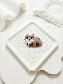 1 件可爱锌合金卡通猫翻领别针，时尚百搭服装和包袋配饰 - 小貓 - 查看 13