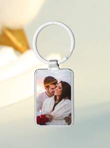 1 PC Aangepaste Gepersonaliseerde Foto Sleutelhanger, Aangepaste Sleutelhanger Met Foto's, Aangepaste Cadeaus Voor Hem, Vakantiecadeaus, Familiecadeaus, Voor Vrouwen Mannen Meisjes, Voor Vaderdag, Voor Afstuderen, Voor Bruiloften, Voor Housewarming Kantoor, School, Thuis, Valentijnsdag