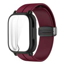 Magnetisches Silikonarmband + Hülle kompatibel mit Xiaomi Redmi Watch 5 Active Lite Smartwatch Armband und Hülle kompatibel mit Redmi Watch 5 Active Lite