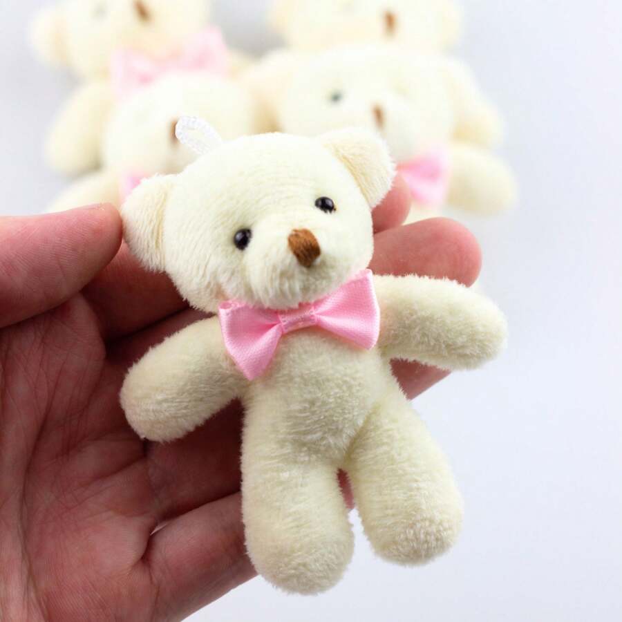 Mini Teddy Bear Keychain Kit With 5/10/20 Pieces Souvenir - White - View 1