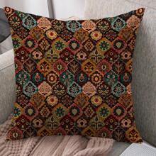 1PC Circular Bohemian - Style Pattern For Living Room, Bedroom Home Decor. All - Seasons Universal Pillowcase, (Pillow Core Not Included)