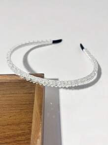 5/1 szt. damska biała ręcznie robiona opaska na głowę z pereł syntetycznych, minimalistyczna, modna, na co dzień, odpowiednia na imprezę, dla druhny, panny młodej, prezent dla kobiet, matki, ozdoba na głowę